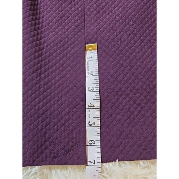 Bill Blass Skirt Suit Womens Violet Quilted Circle Pockets 10 Purple NWT Vintage - Picture 11 of 16